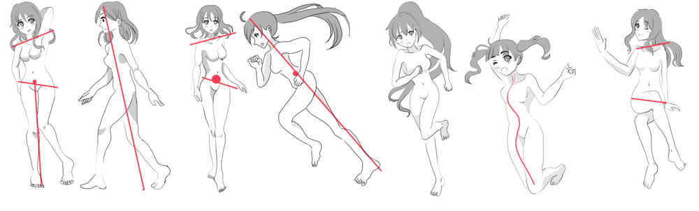 ポーズ　模写