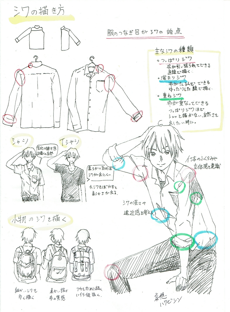 シワの描き方