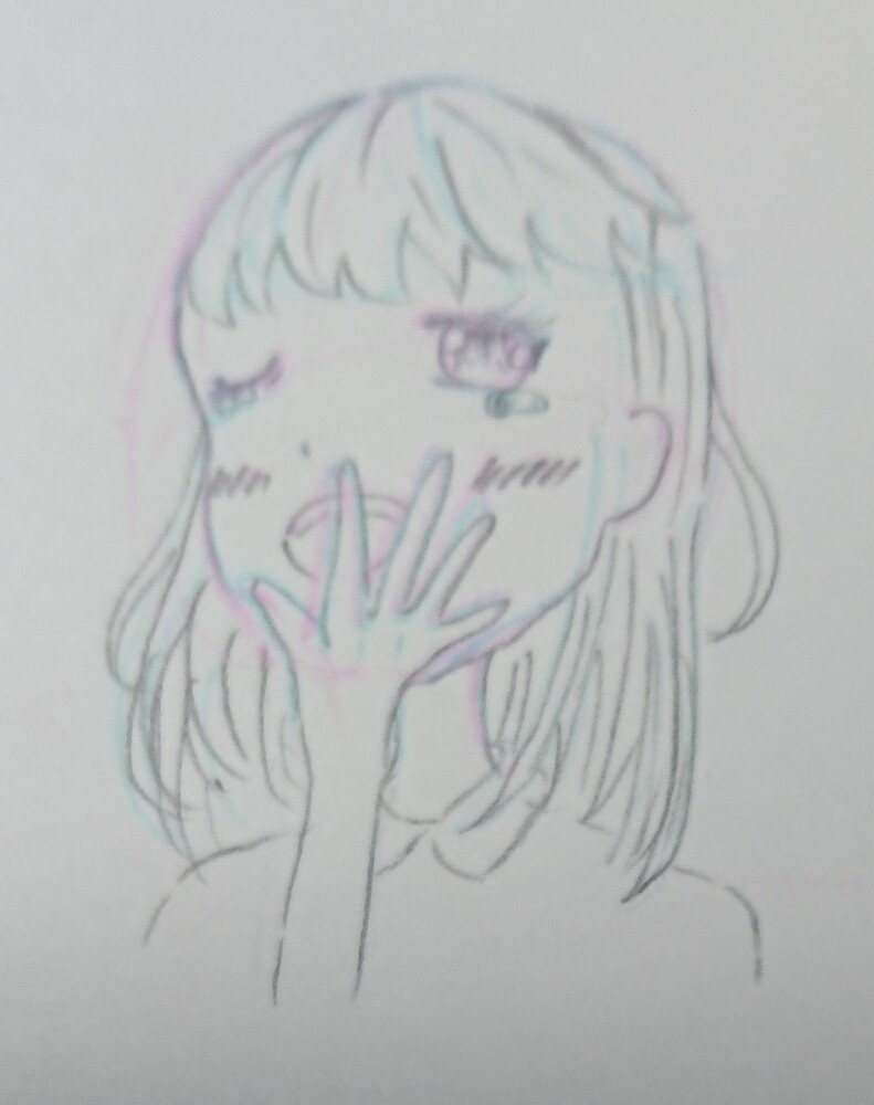 あくびをしている女の子
