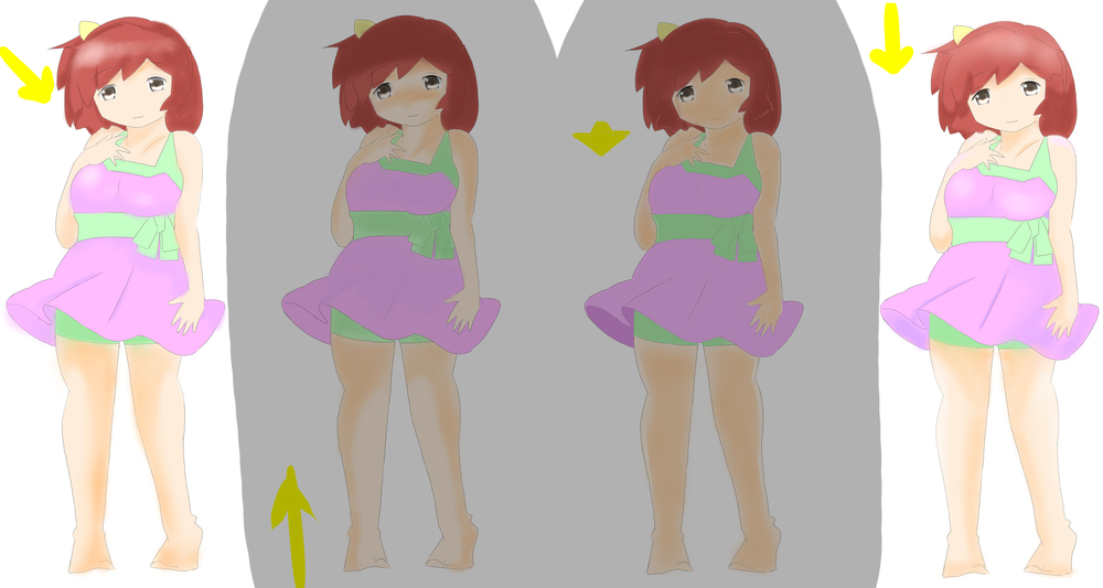光源を考えてお絵描き