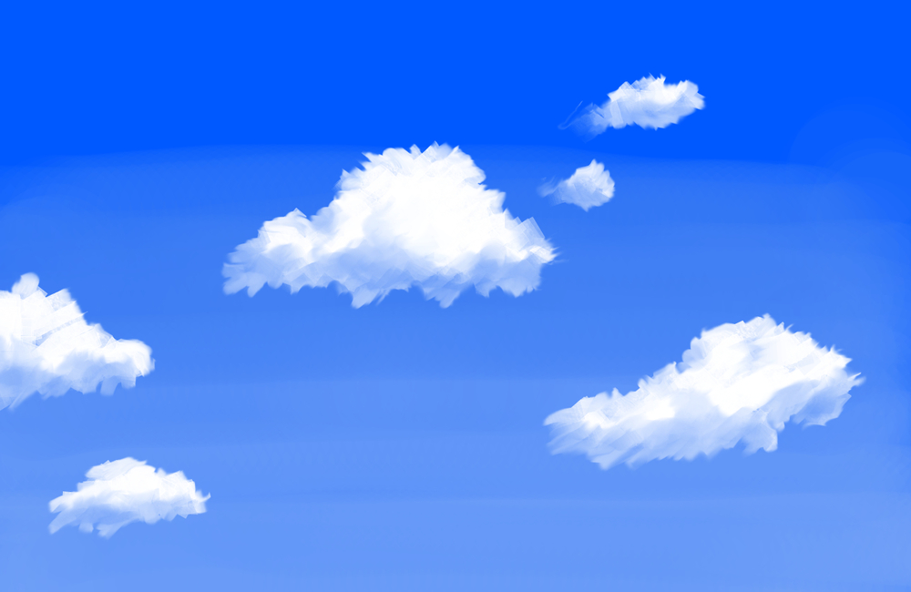 雲　かいてみました。