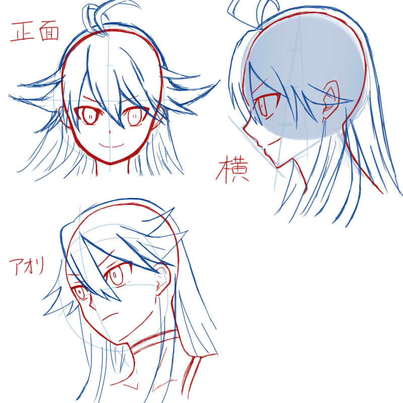 顔のアタリ