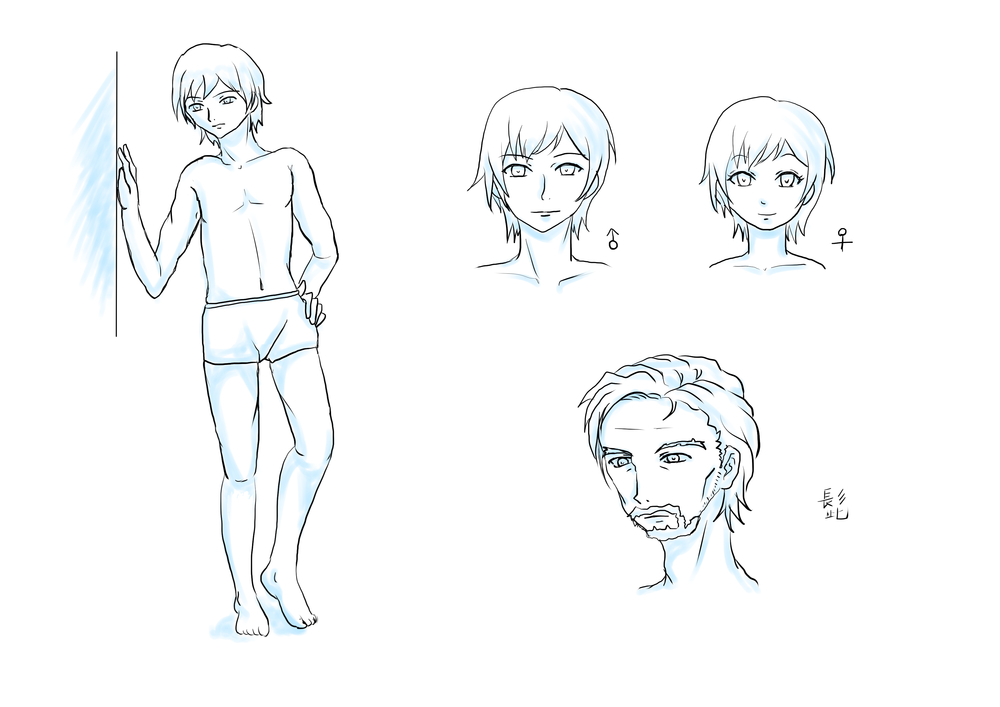 男性の描き方