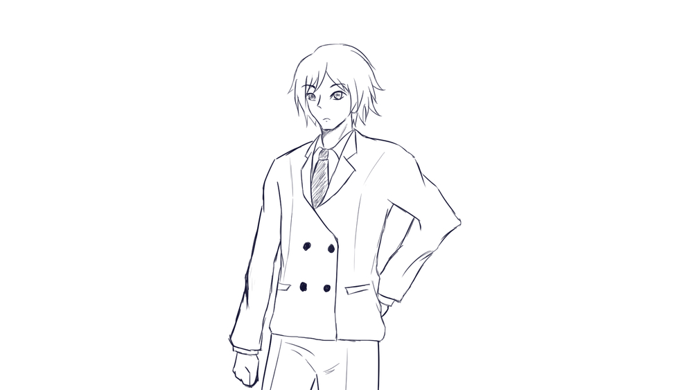 男子制服描き方レポ