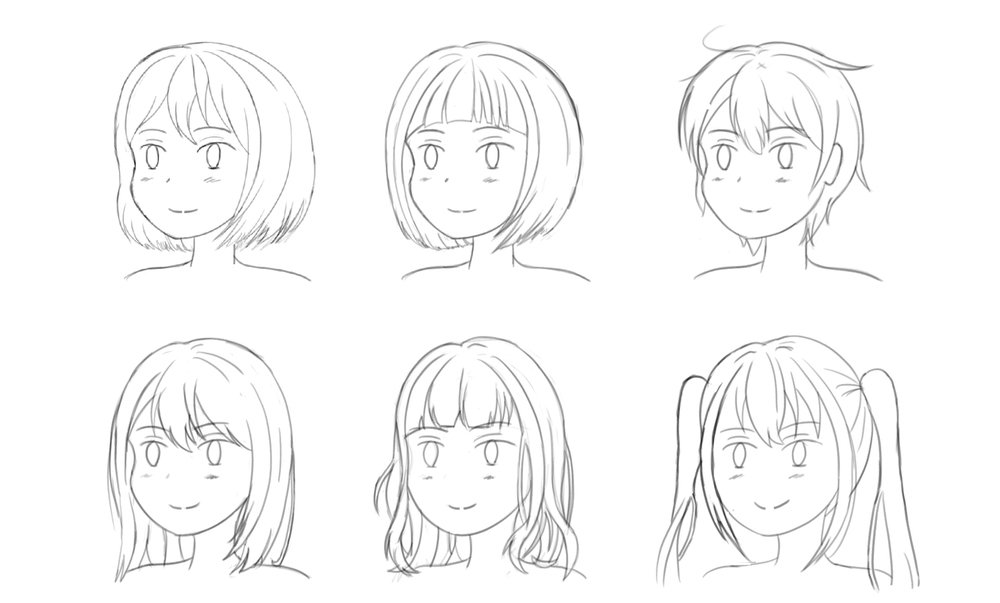 髪の描き方