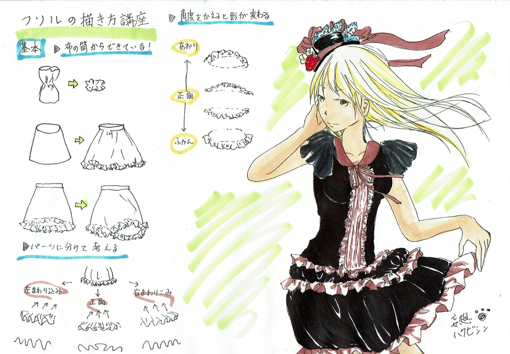 フリルの描き方