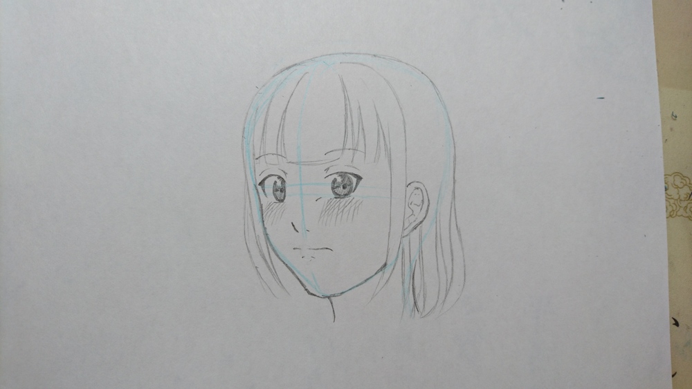 照れ顔