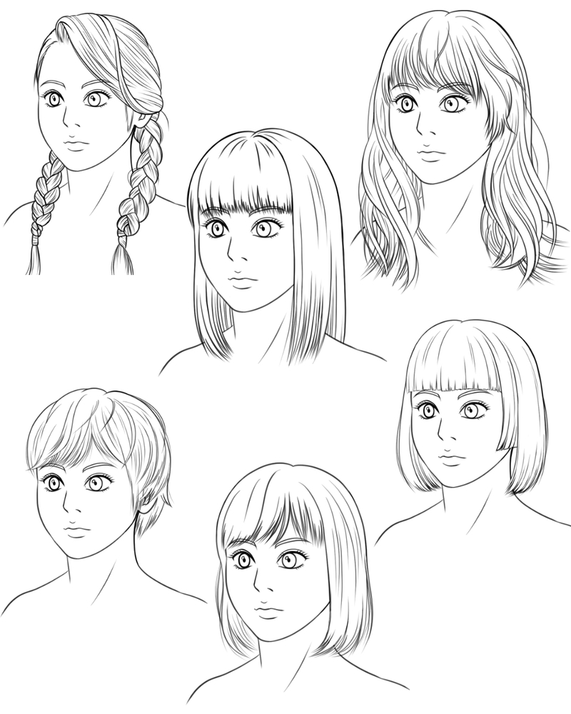 髪の描き方イラレポ