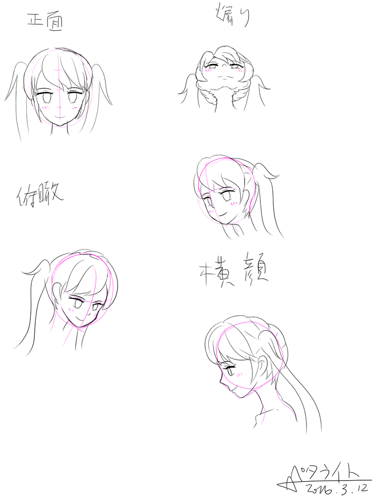 顔の練習
