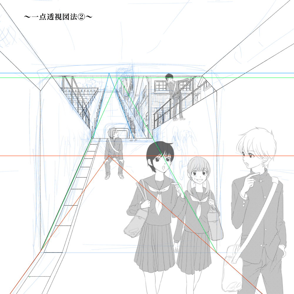 一点透視図法２