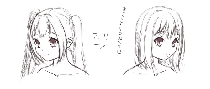少女と髪^-^