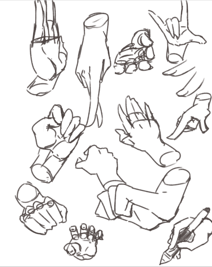 手の描き方講座