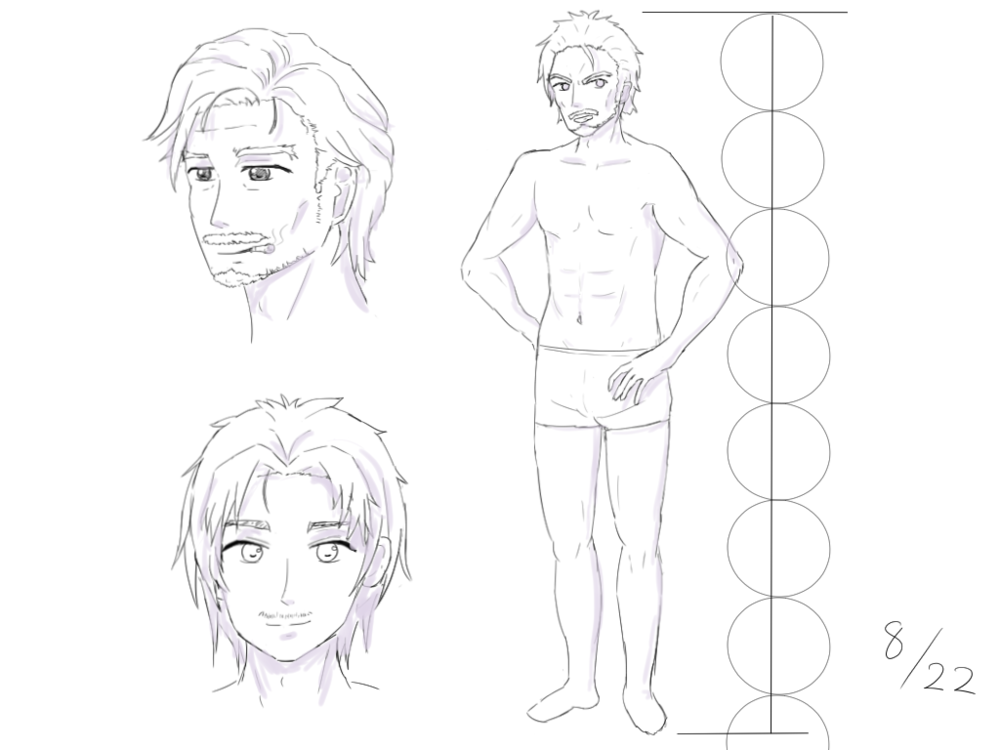 男性の描き方練習