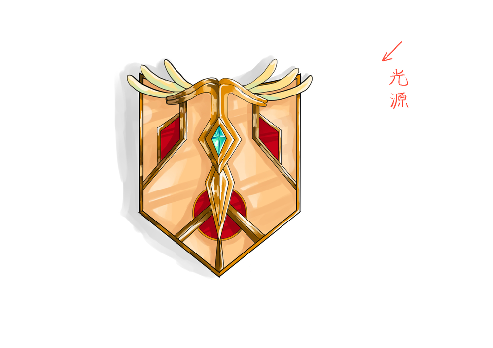 盾の塗り