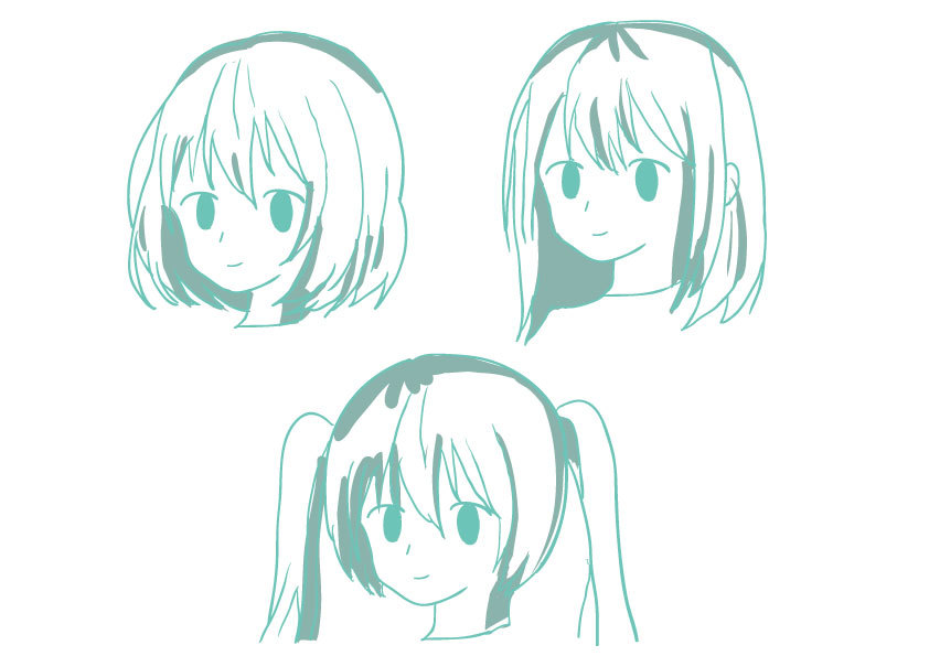 【練習】髪の描き方講座