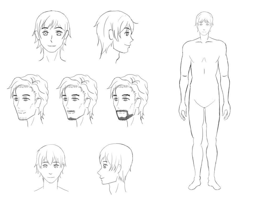 男性キャラクターの描き方