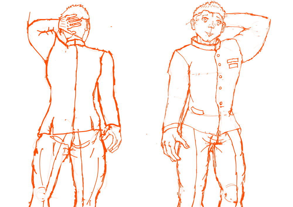 学生服を描いてみました