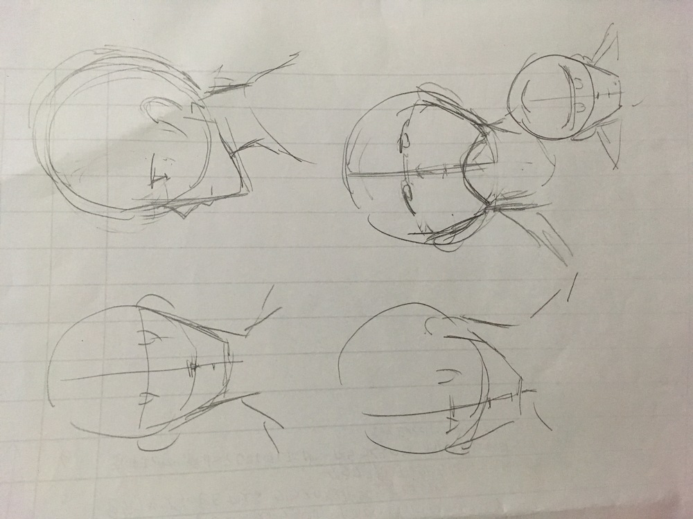 顔のアタリ練習