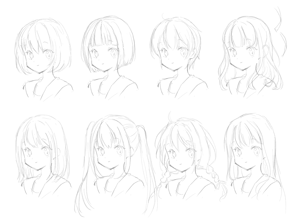 髪の毛の描き方講座