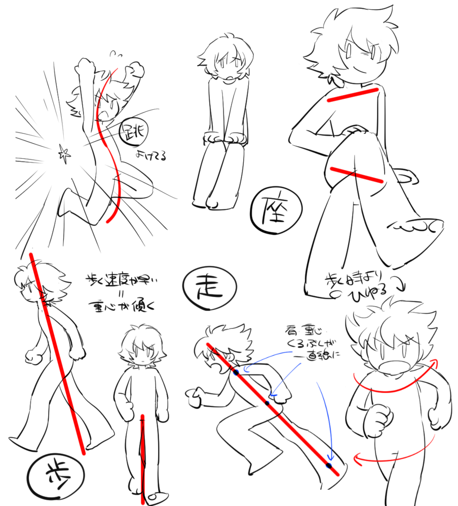 動きのあるポーズ