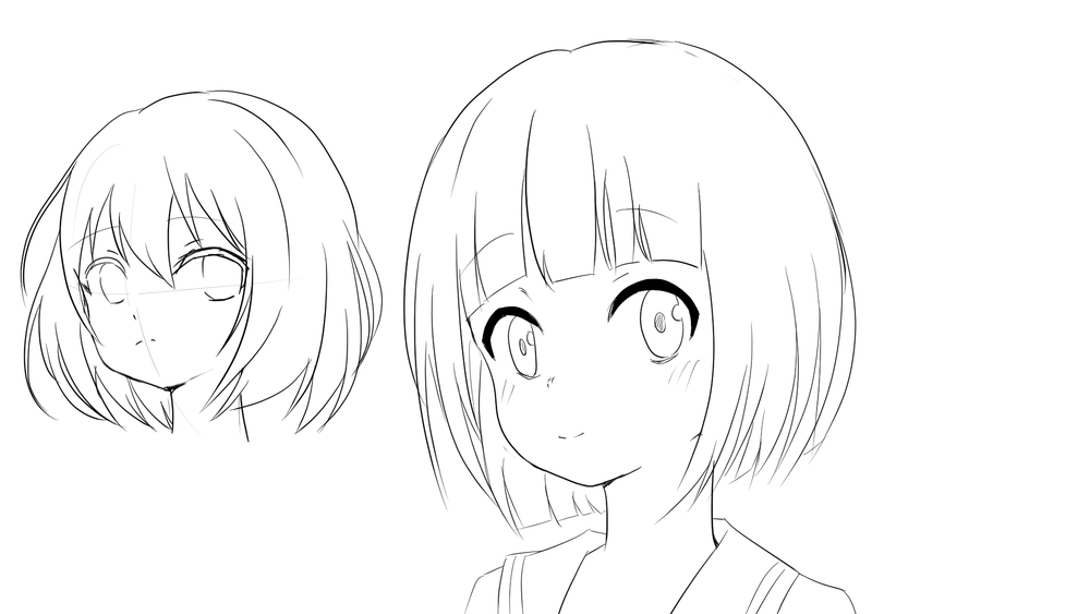 ショートヘアー　練習