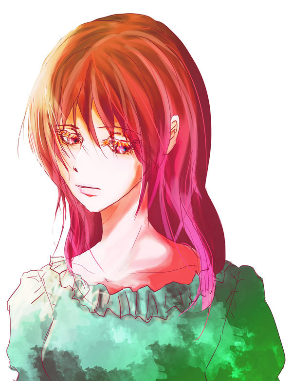 伏せ目を描きました