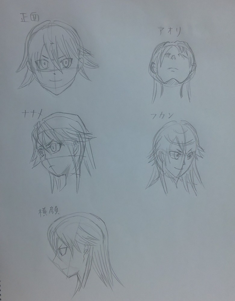 1‐2 顔のアタリの取り方