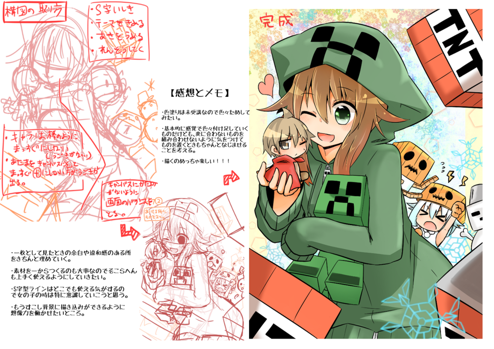 【イラレポ】イラストの構図