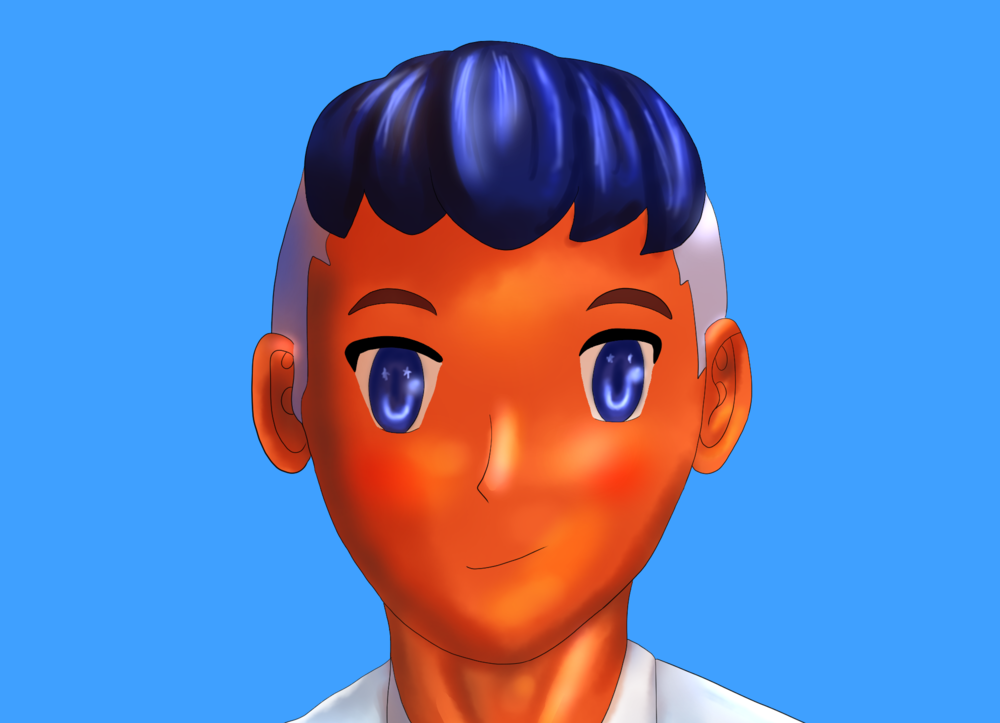 筋ショタの髪と瞳