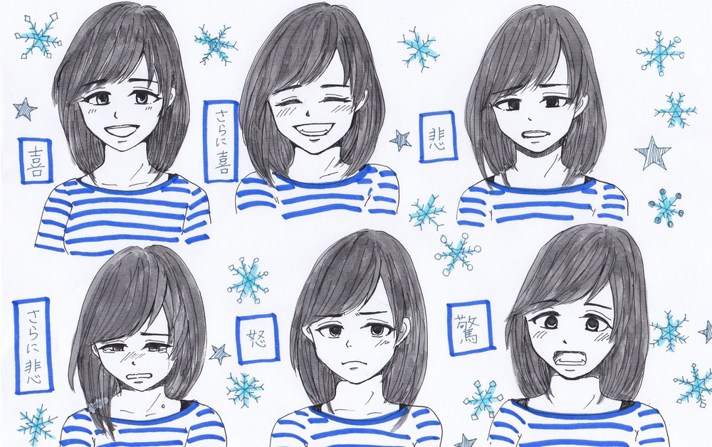 表情の練習☆女の子☆