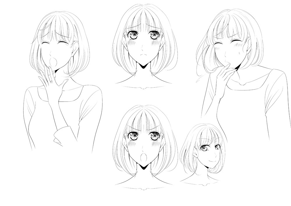 さまざまな表情の描き方