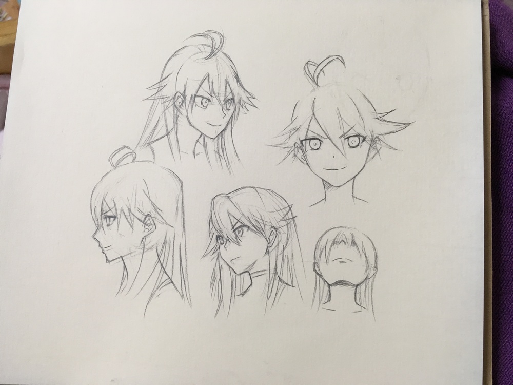 顔のあたりの練習