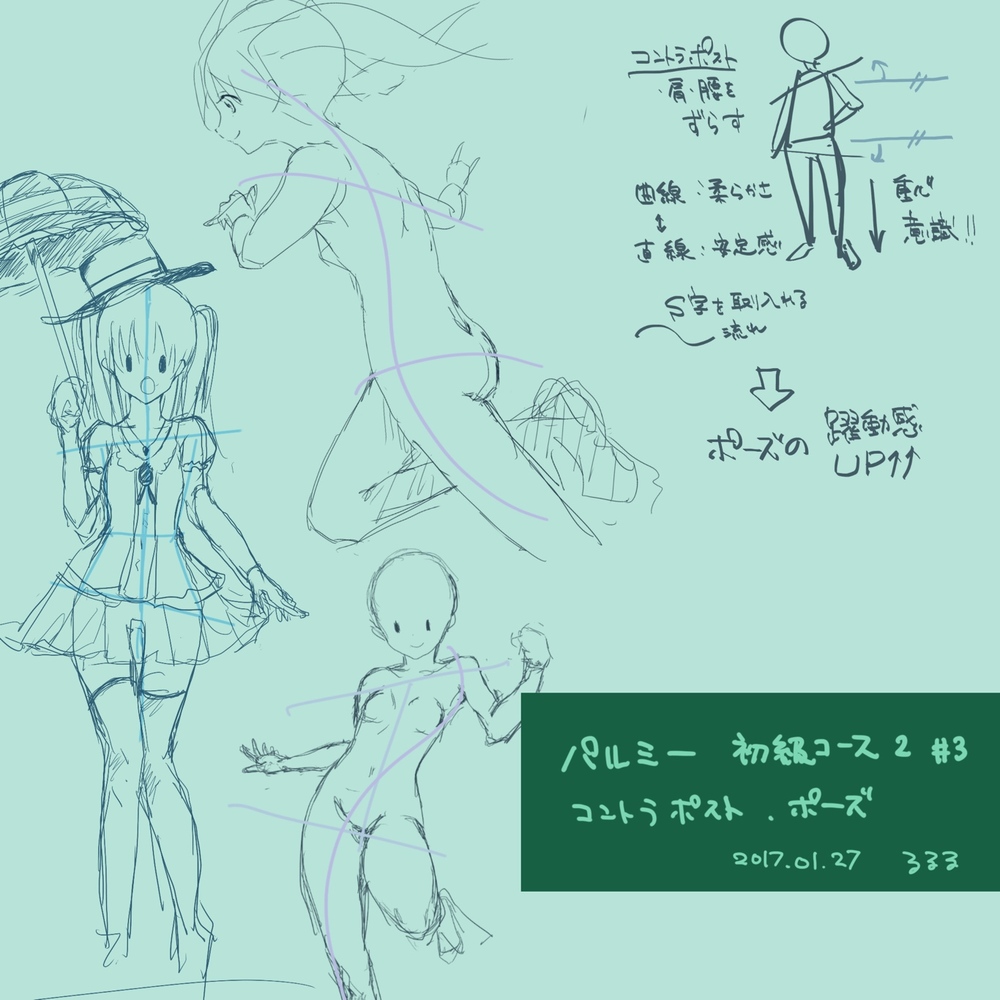 コントラポストでポージング
