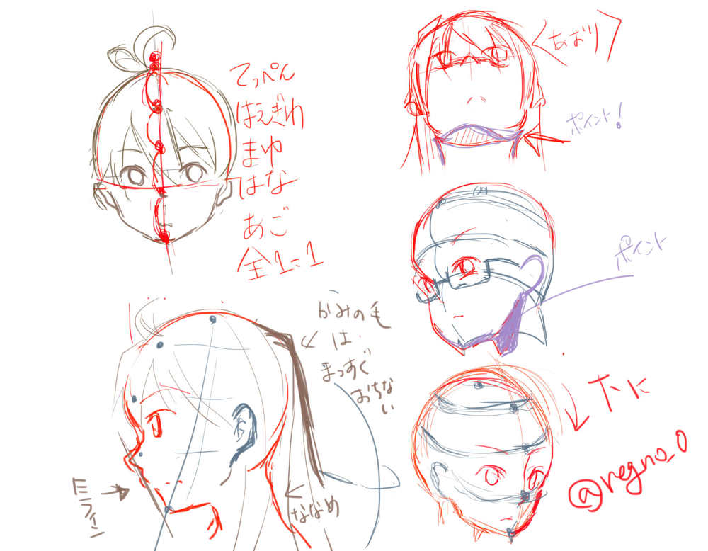 ～顔のアタリ練習～