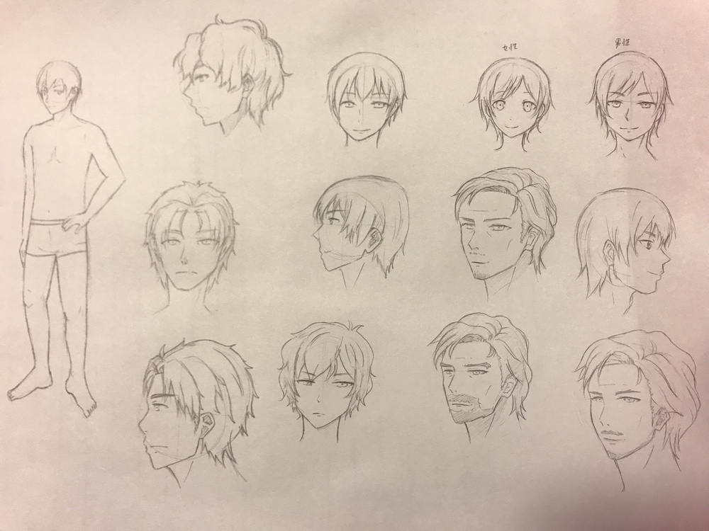 男性キャラの練習