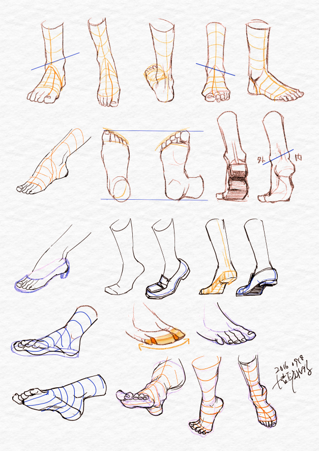 足の描き方