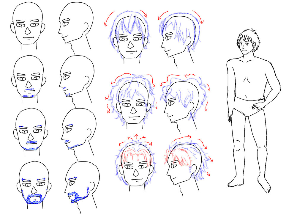 2-2 男性の描き方