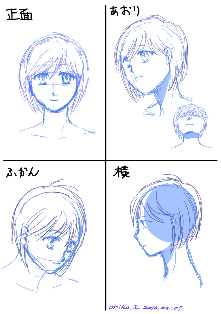 顔のアタリの取り方
