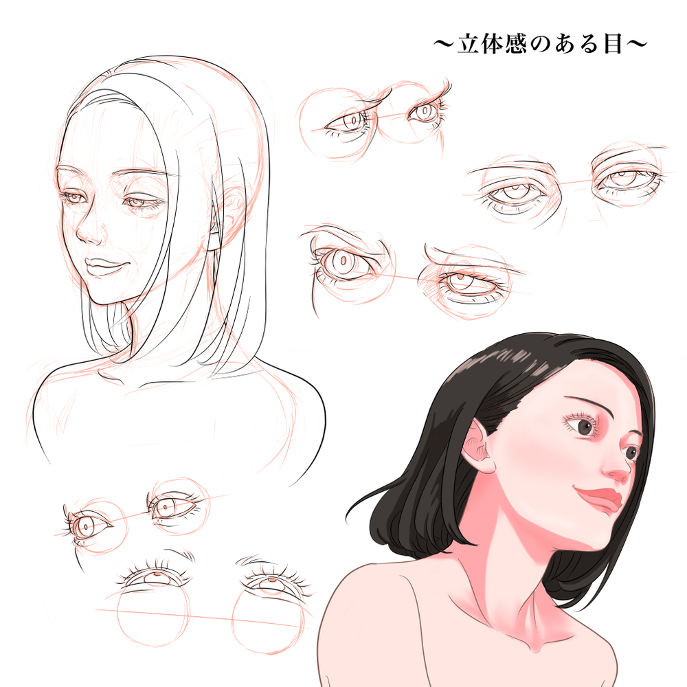 立体感のある目