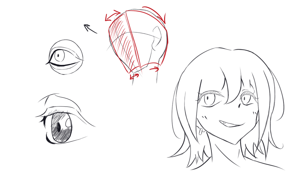 目の描き方レポ