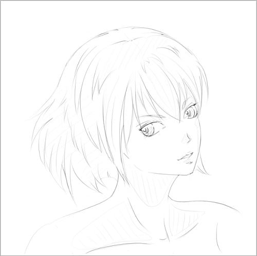 以前描いたポニテの子の進化？