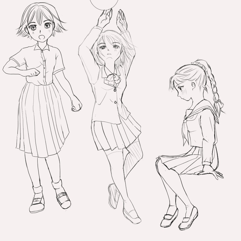 女子学生服の服～