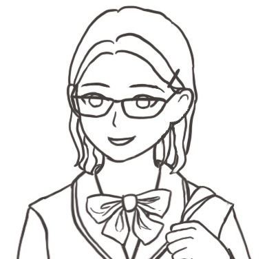 メガネ　リボン　ヘアピン