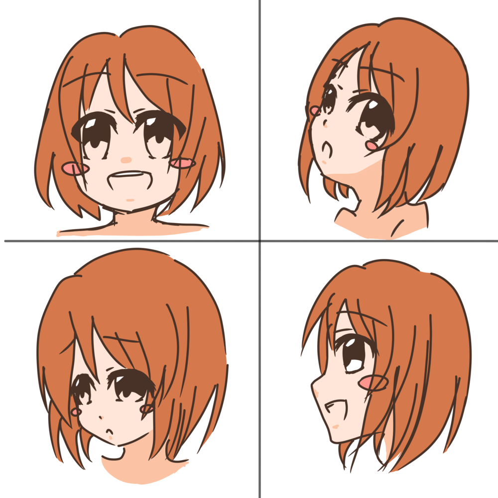 顔のアタリ