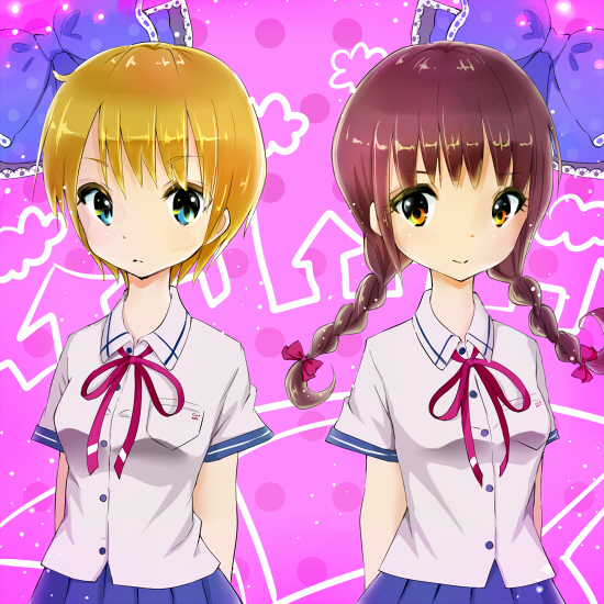 ショートヘアと三つ編み
