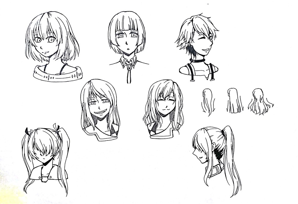 髪の描き方講座。