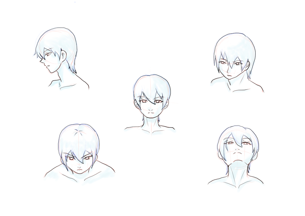 顔の描き方（男性）