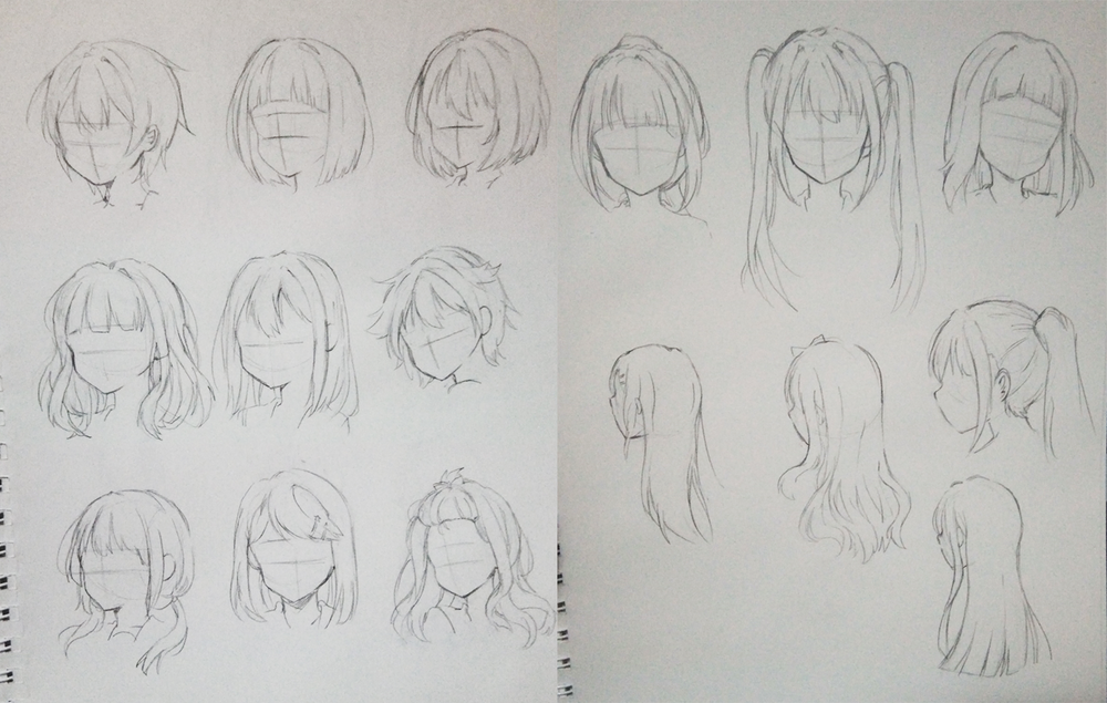 髪の描き[1-3]
