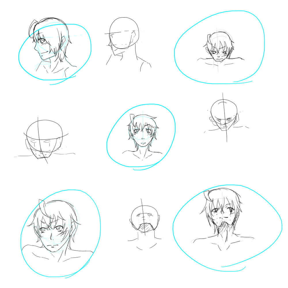 顔の構図練習