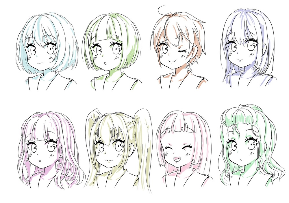 髪の描き方のヤツ　レヴェル1